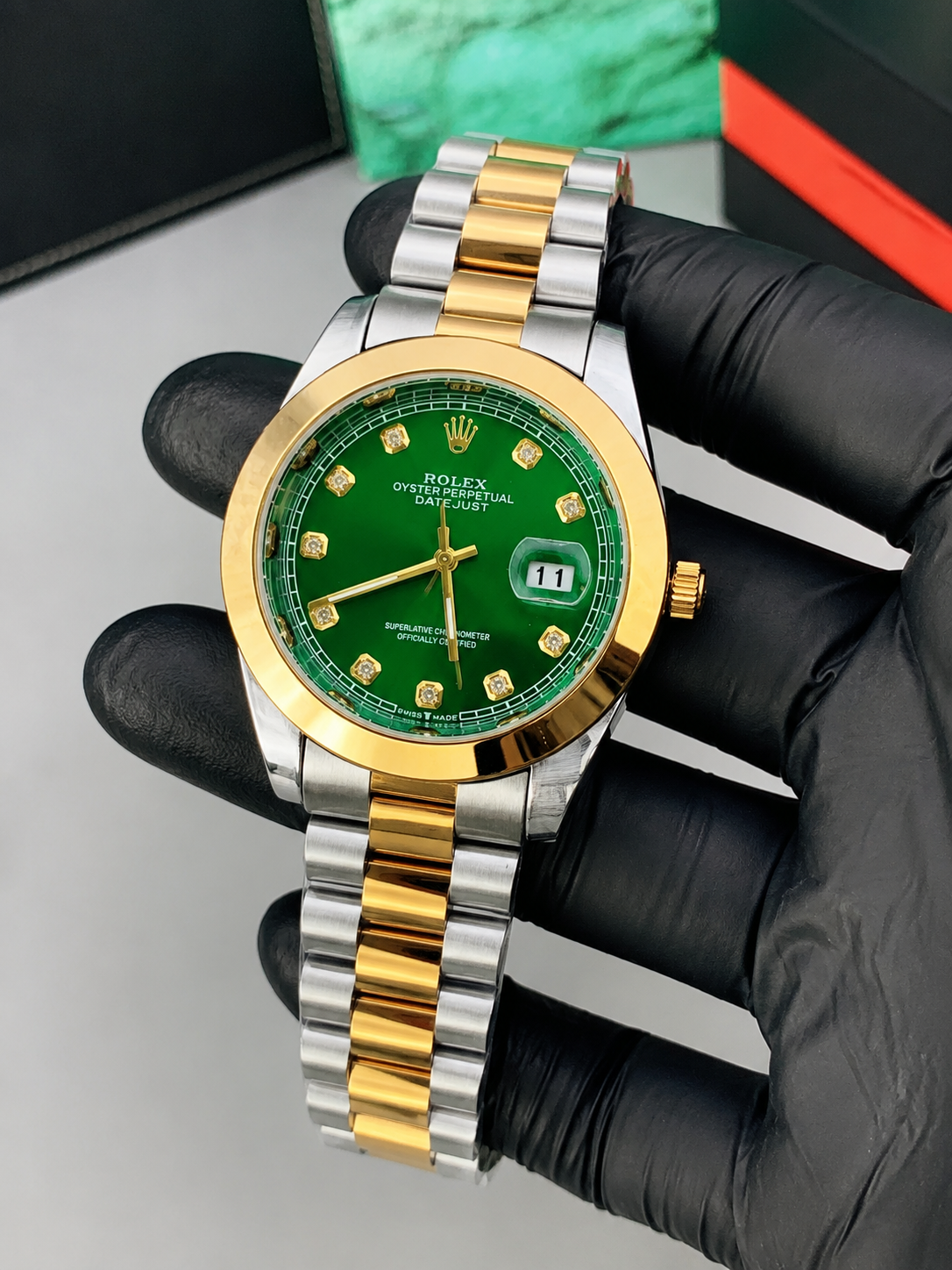 Two Tone Green Watches