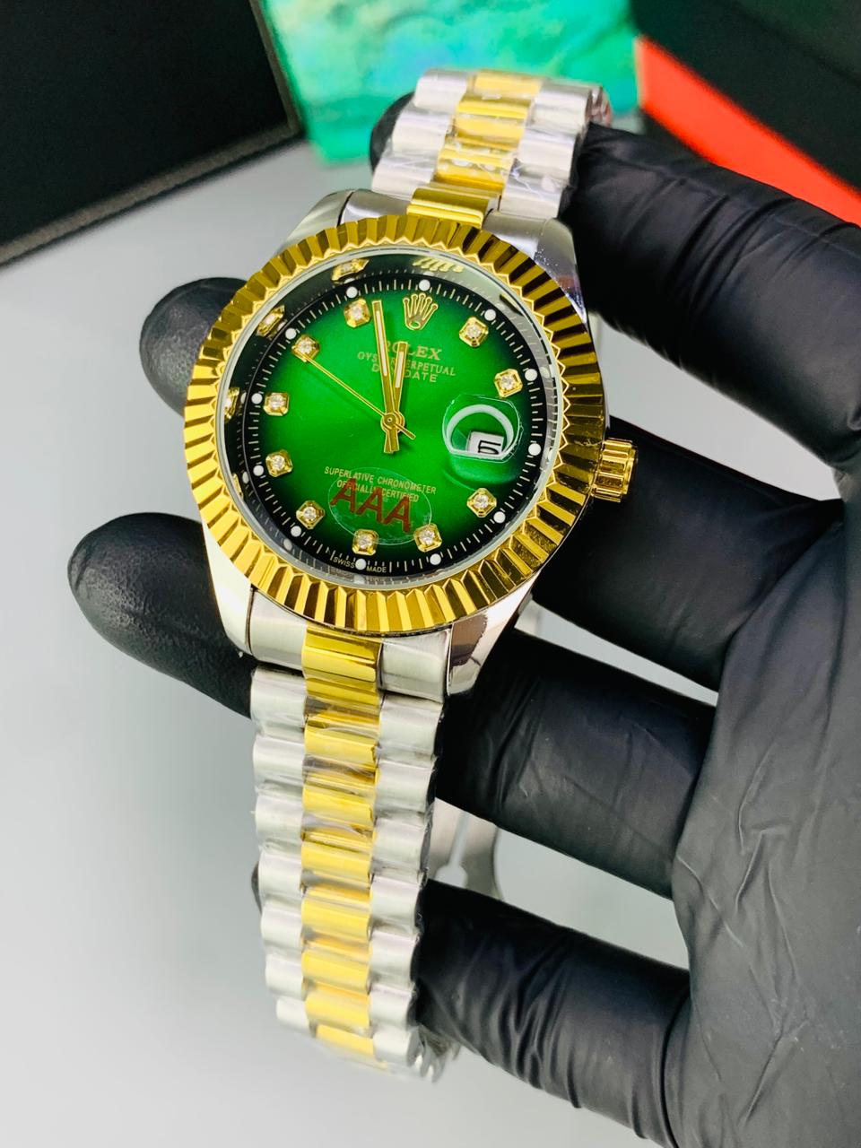Two Tone Green Zig Zig