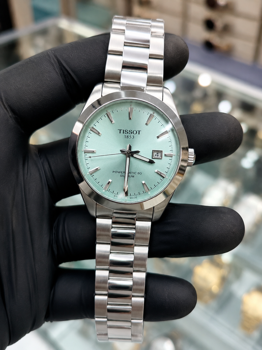 Tissot 1853 Automatic Watch for Men – Ice Blue Dial & Silver Stainless Steel