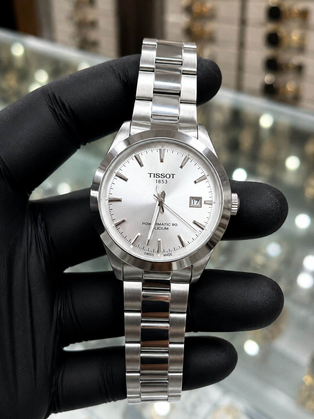Tissot 1853 Automatic Watch for Men – White  Dial & Silver Stainless Steel