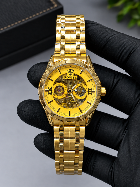Luxury Full Automatic Gold  dial Watch for Men