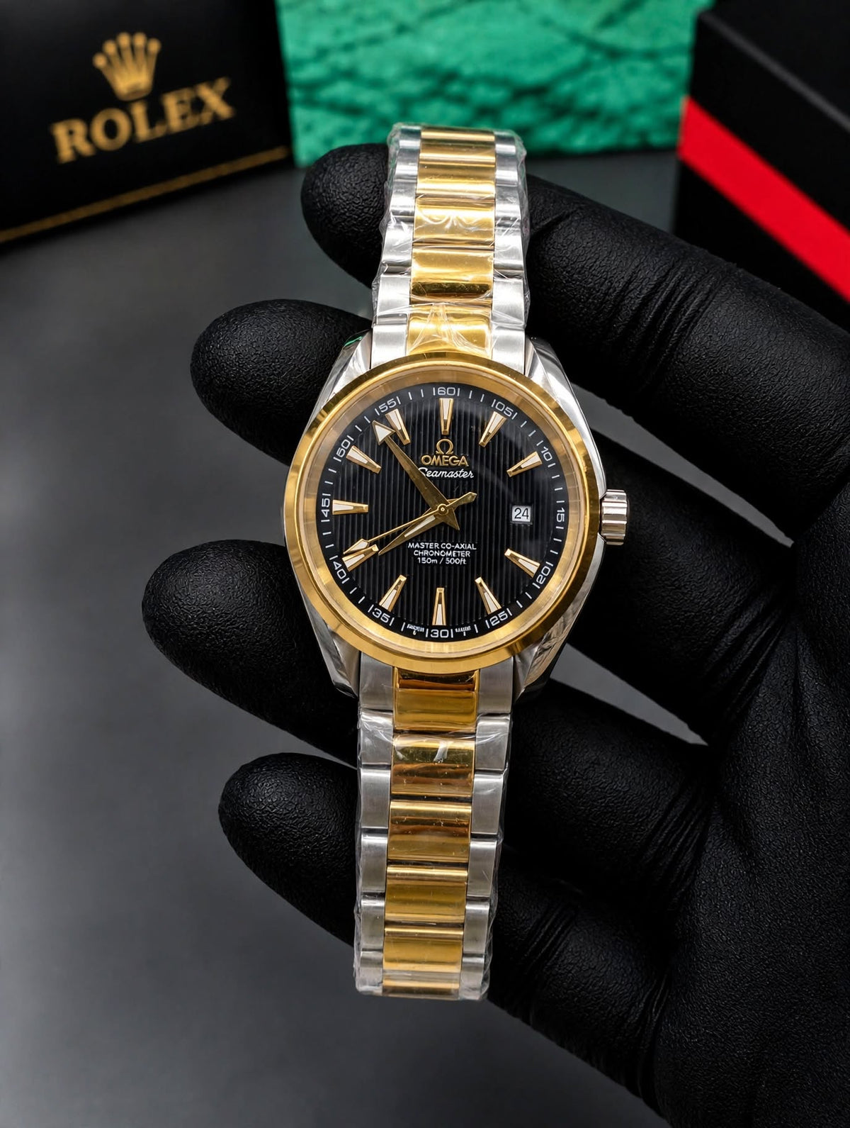 Luxury Full Automatic Watch for Men –  Gold & Black Dial Full Steel
