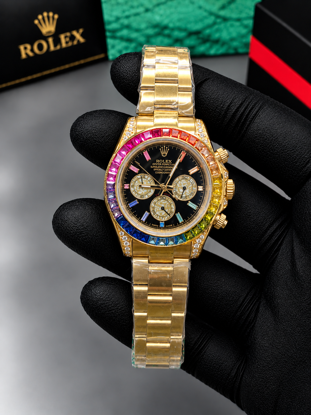 Luxury Full  Automatic Watch for Men  – Gold & Black Dial Full Steel