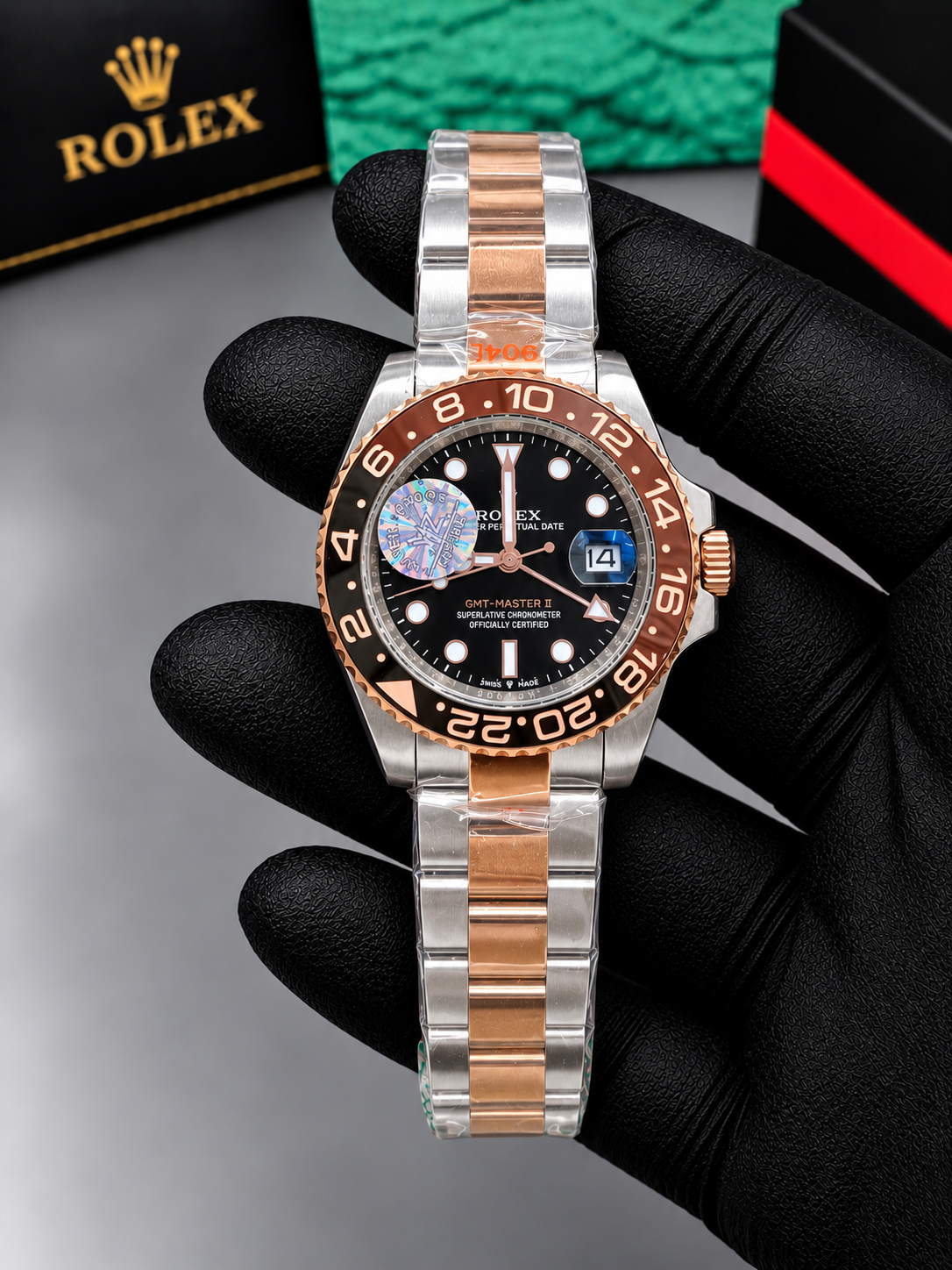 Luxury Full Automatic Watch for Men – Rose Gold & Black Dial Full Steel