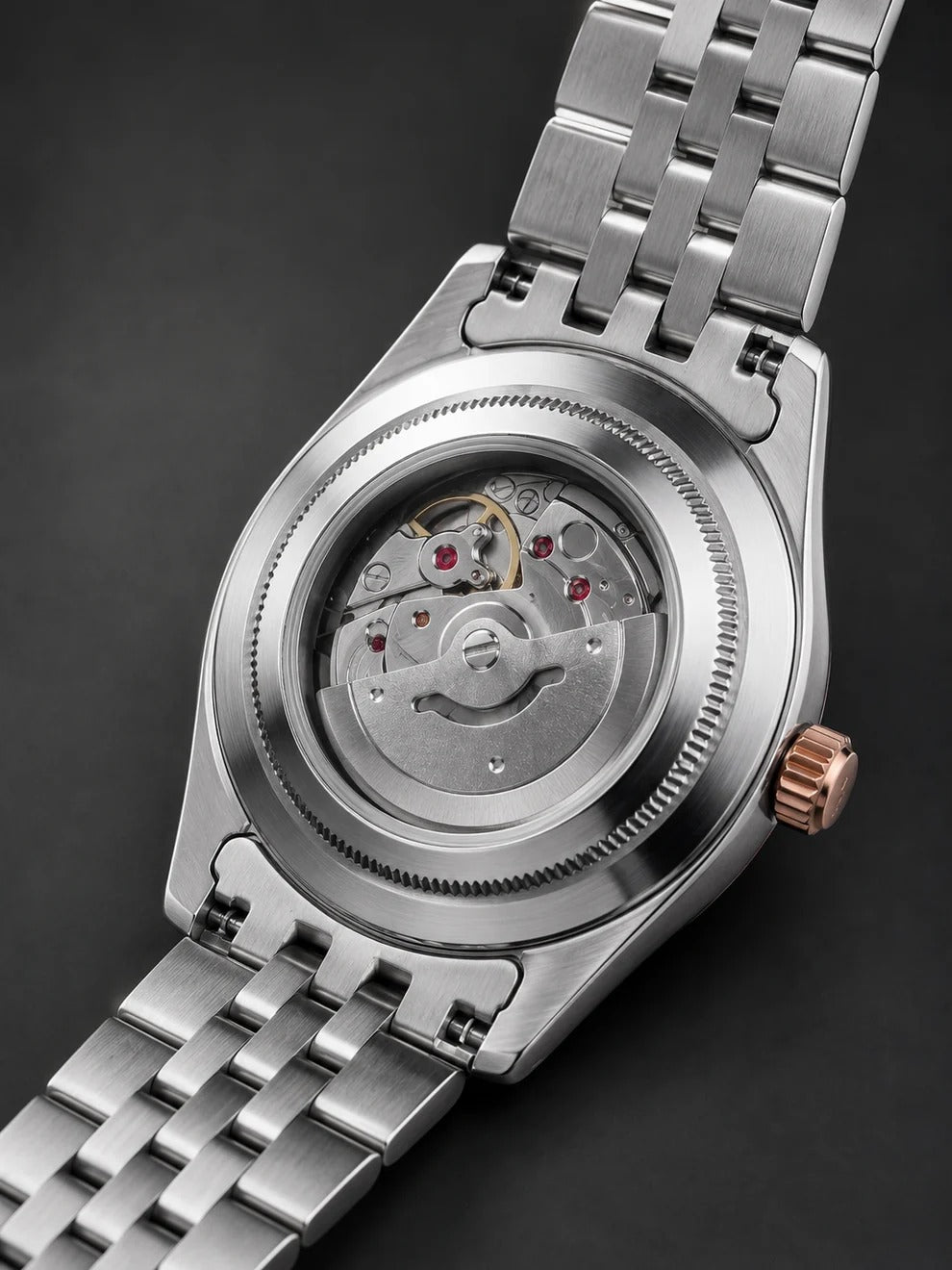 Luxury Silver & Blue Dial Semi Automatic Watch | Premium Stainless Steel Wrist Watch with Date & Time Display